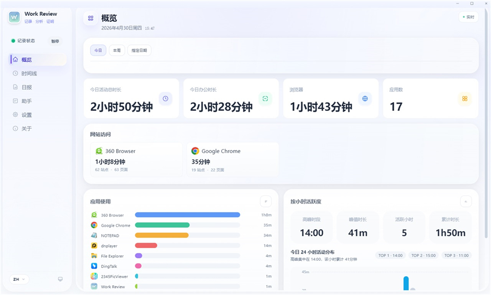 Work Review官方版软件