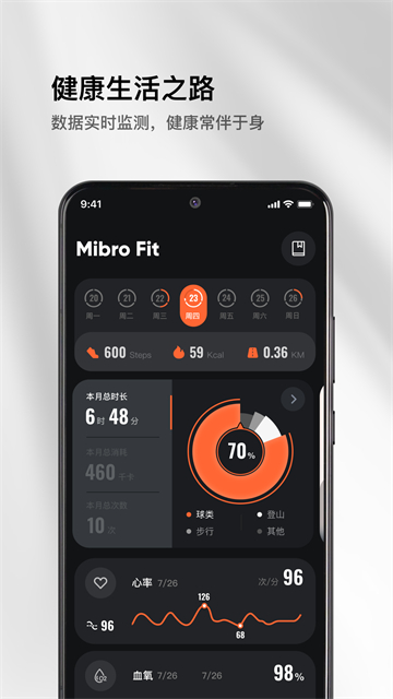 Mibro Fit智能手表App 截图 1